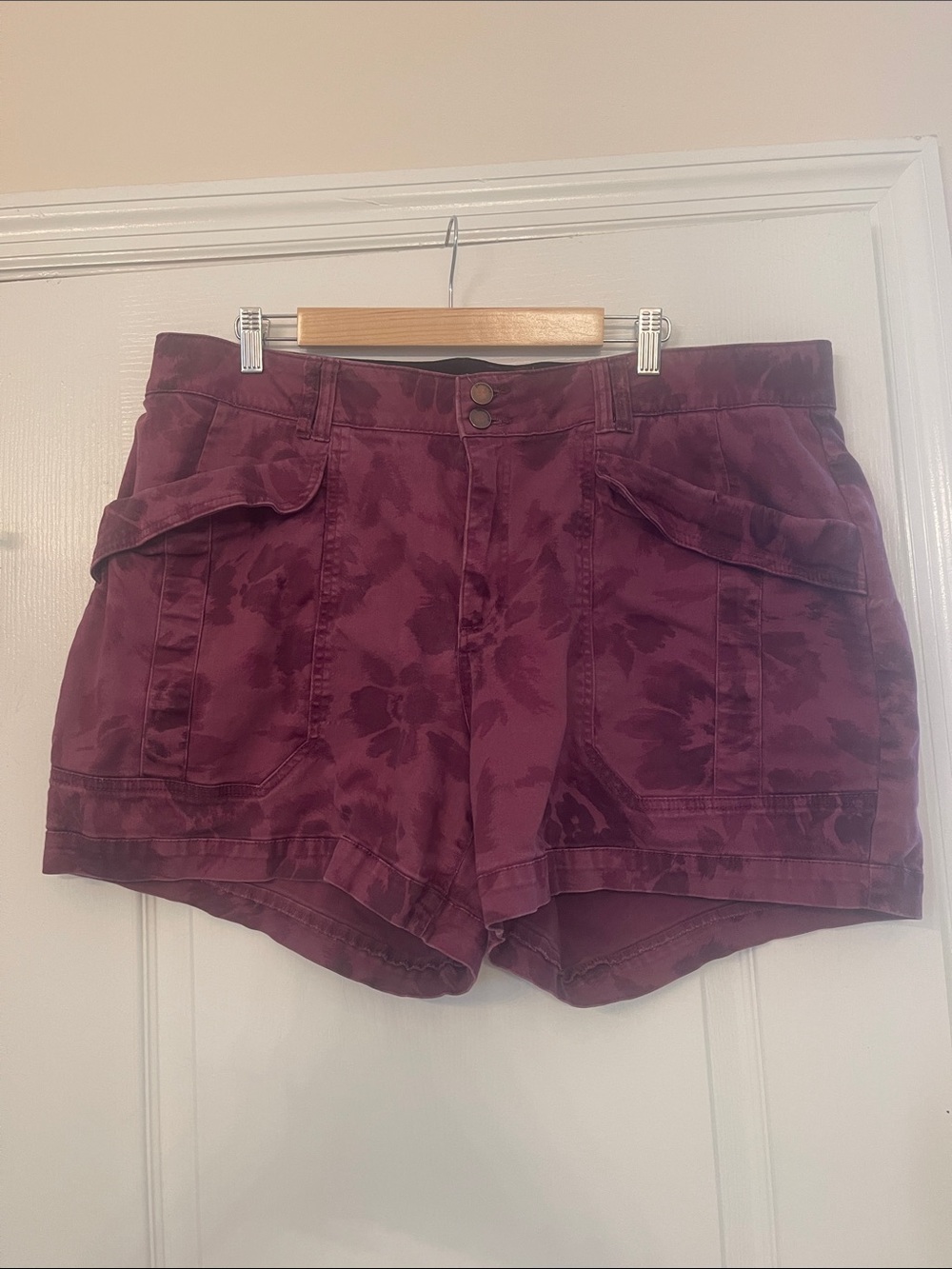 Democracy “AB”solution Maroon Camo Utility Shorts